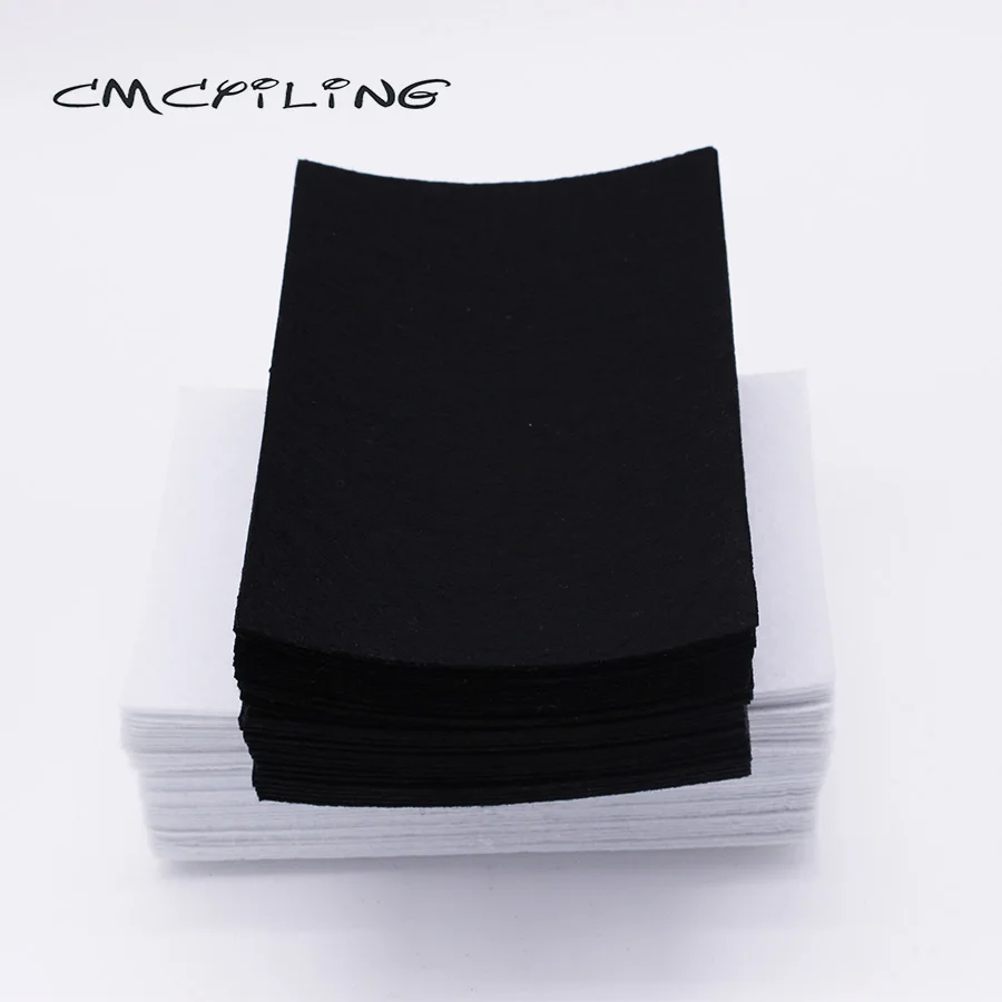 CMCYILING Black White Felt Fabric,Non-Woven Sheets,1 MM Thickness,  Polyester Cloth For DIY Crafts Scrapbook 40 Pcs/Lot 10*15cm