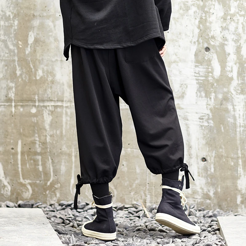 Männer Neue Streetwear Japan Stil Casual Hose Mode Lose Breite Bein Hosen Männlichen Punk Hip Hop Harem Hosen