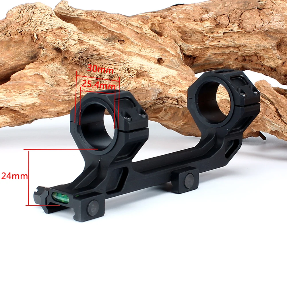 ohhunt 1 Inch 30mm Picatinny Weaver Scopes Mounts Rail with Bubble Level AR15 M4 M16 Hunting Riflescope Offset Rings (4)