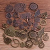 PULCHRITUDE 10 Uds. De Metal Vintage de aleación de Zinc, mezcla de dos colgantes de reloj, abalorios de reloj Steampunk para hacer joyería Diy ► Foto 1/5
