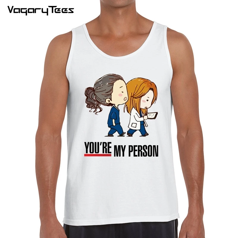 Футболка без рукавов с надписью You're My Person мягкая белая футболка коротким