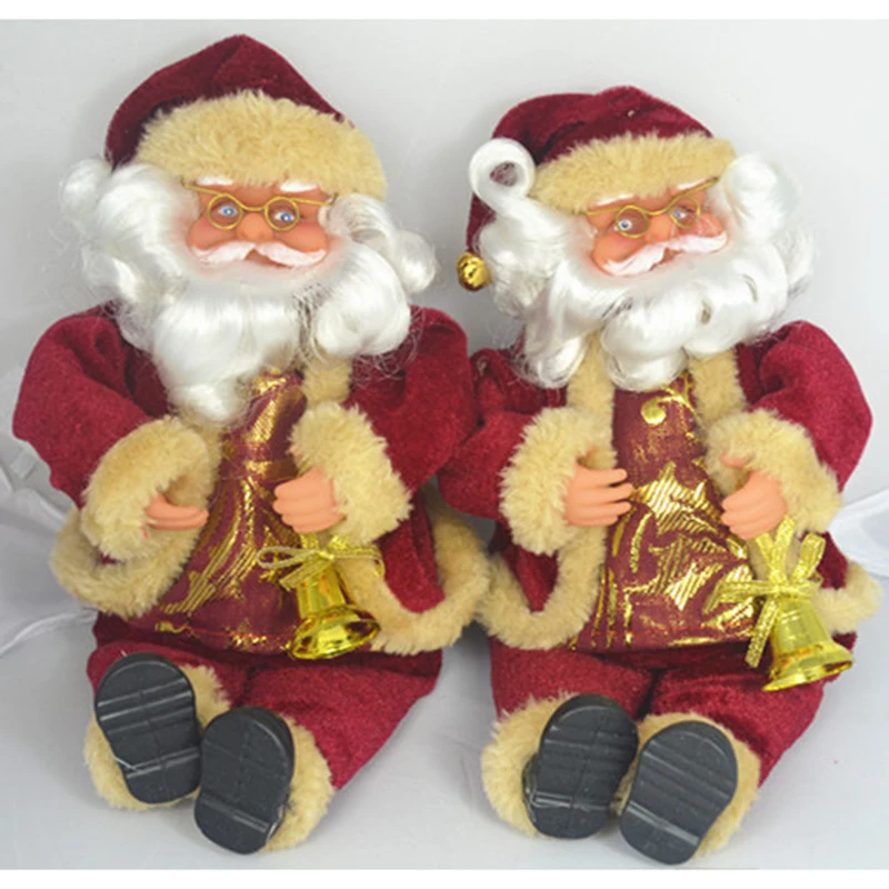 Прекрасный 17 см Рождество сидя Санта Клаус кукла Фигурка Игрушка Decoracion Navidad Декор Детский подарок