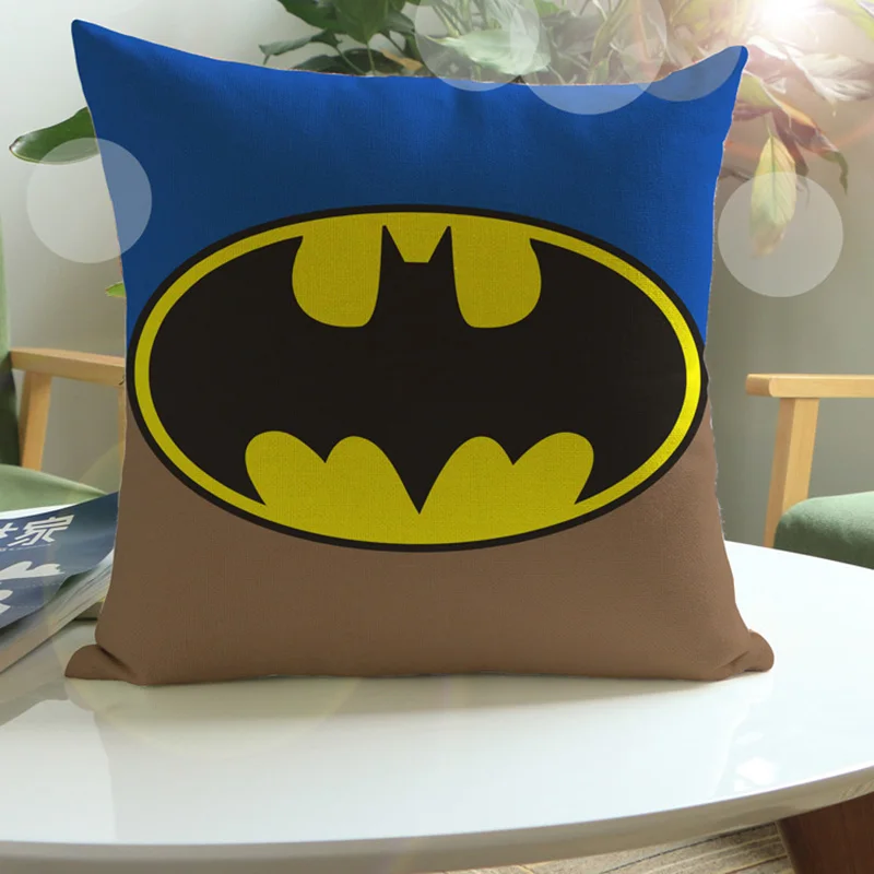 Декоративная наволочка с принтом супергероя Бэтмена Подушка с суперменом чехол для дивана автомобиля подушка для офисного стула домашний декор