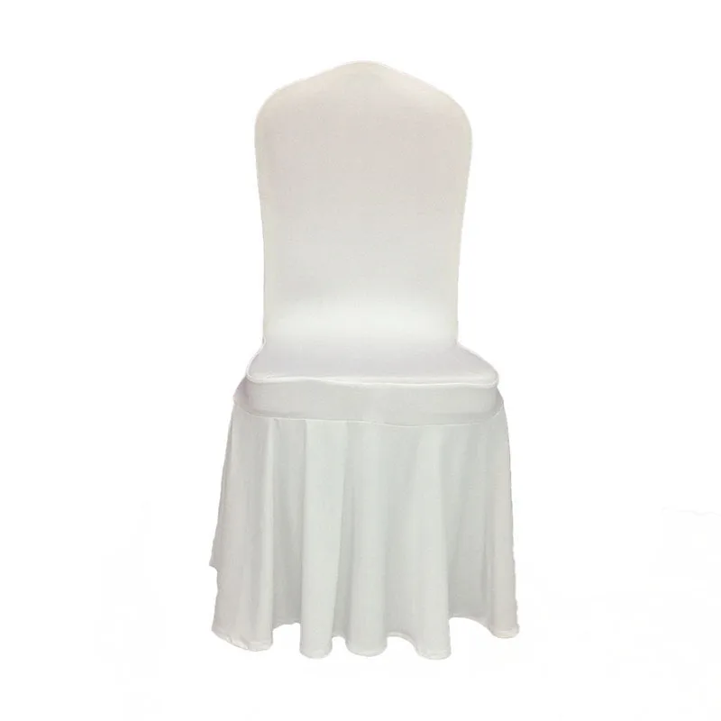

Extra thicker BIg Skirting Banquet Wedding Lycra Chair Cover for Events Seat Hotel Decoration