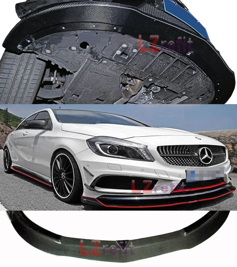 

RZ Style Real Carbon Fiber Front Spoiler Lip Spoiler For Mercedes Benz A-CLASS W176 A250 A260 A45 Amg Pakage