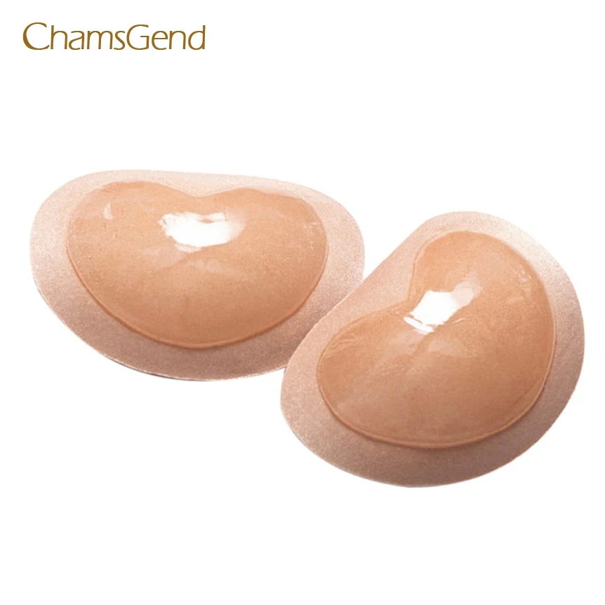

CHAMSGEND Coolbeener Heart Padding Magic Bra Insert Pads Push Up Gel Adhesive Breast Enhancer Bikini fly Invisible bra mar8