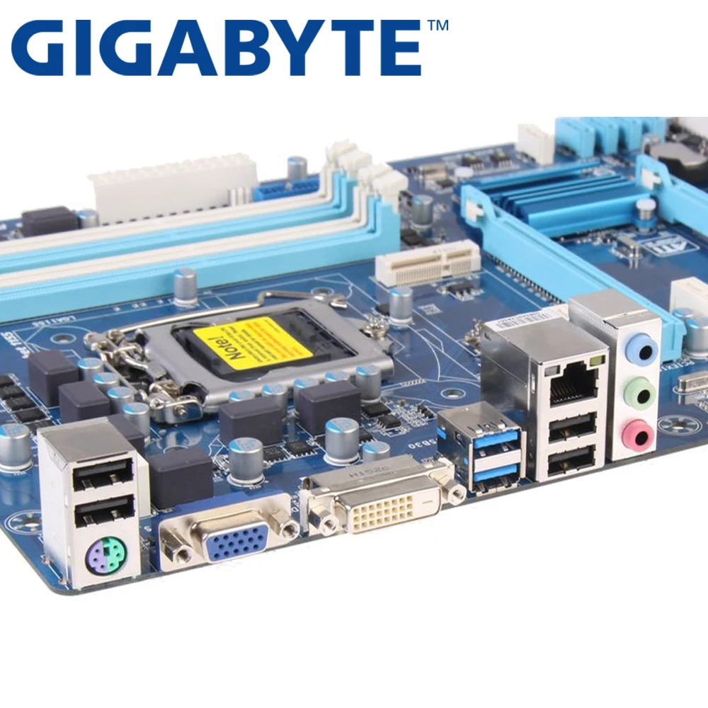 Десктопная Материнская плата GIGABYTE B75 Socket LGA 1155 i3 i5 i7 DDR3 32G ATX UEFI BIOS оригинальная б/у