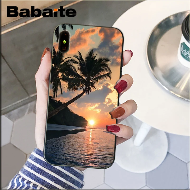 Summer popular Beach Ocean Coconut Trees