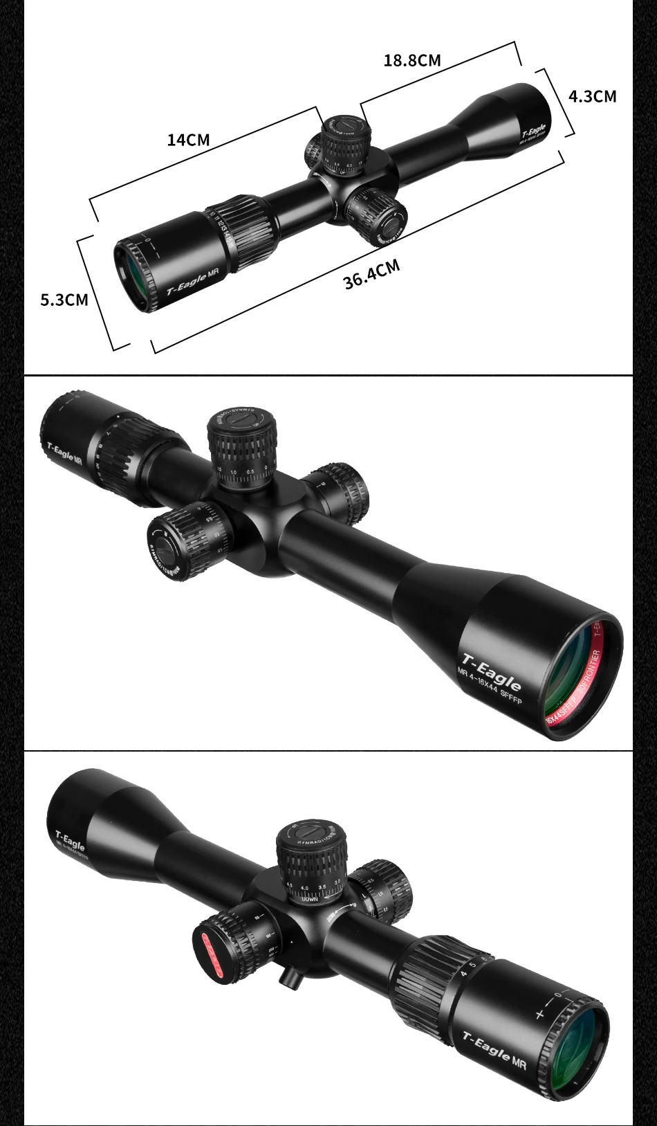 T-Eagle MR SFFFP 4-16X44 оптический прицел охотничий прицел боковой фокусировки прицел снайперской винтовки дальнобойные винтовки