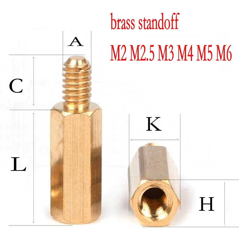 150PCS M2 M3 M4 Column Female Hex Brass Standoff Spacer PCB Screw Nut #M2024 QL 