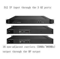 Модулирующий преобразователь IP до 16 не прилегающий кам-модулятор, IP к DVB-C J.83A/B/C модулятор, IPTV DVB-C, 16 способ не прилегающий 512