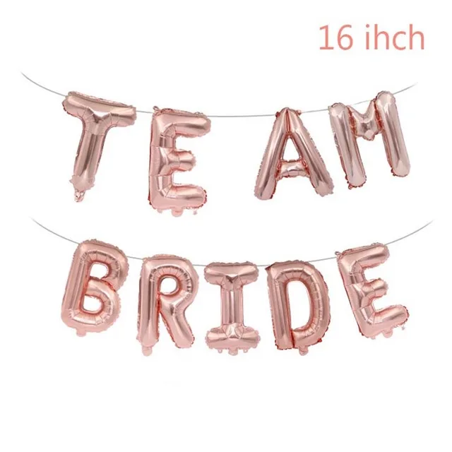 Rose Gold Team Bride To Be Balloons Just Married Banner Wedding Decoration Bridal Shower Photobooth Bachelorette Party Supplies (12)