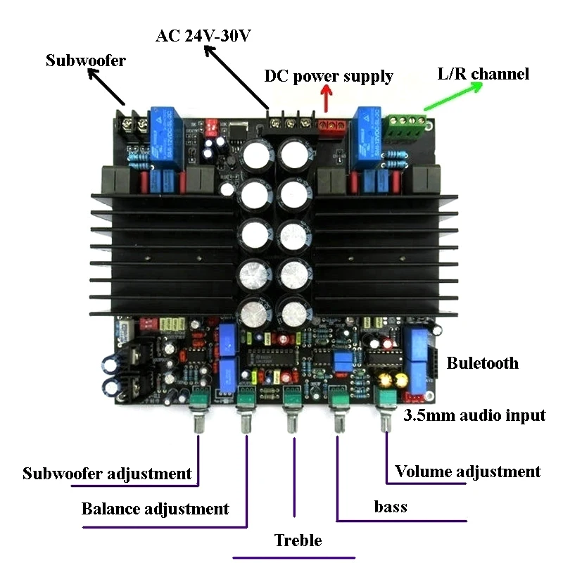 Tda8954-th 2,1 bluetooth Hi-Fi Fever цифровой усилитель плата класса D 210 Вт* 2 Собранный предыдущий усилитель аудио LM1036+ NE5532 C6-003