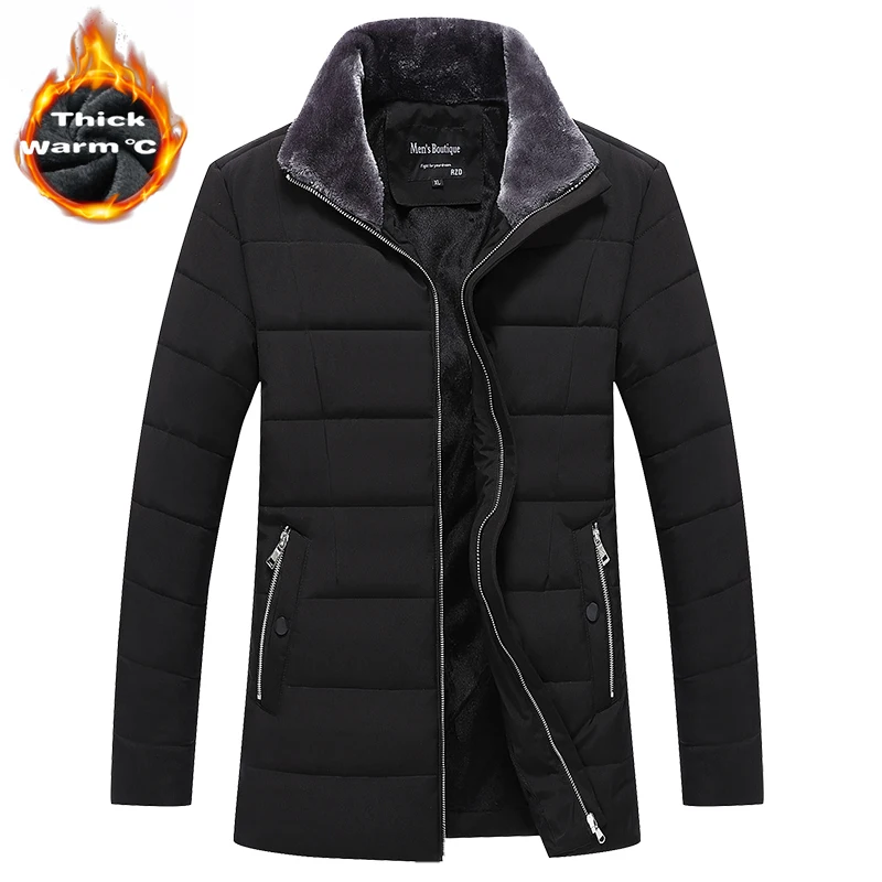 Largas Nuevo 2018 thick De Blue Para black Abrigo Invierno Abrigos Estilo Black Hombre Marca Ropa Chaquetas Largo Moda Piel PdndC4rq