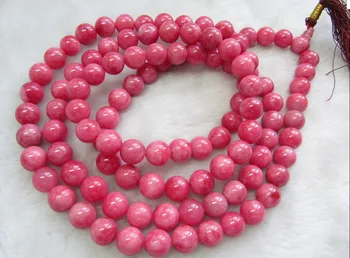 

1689 Perfect Tibet Buddhist 108 Red Jade Prayer Beads Mala Necklace
