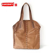 Оригинальная новая голова первой пары кожаных женских сумок в стиле ретро, вместительная Женская багажная сумка, сумки на плечо