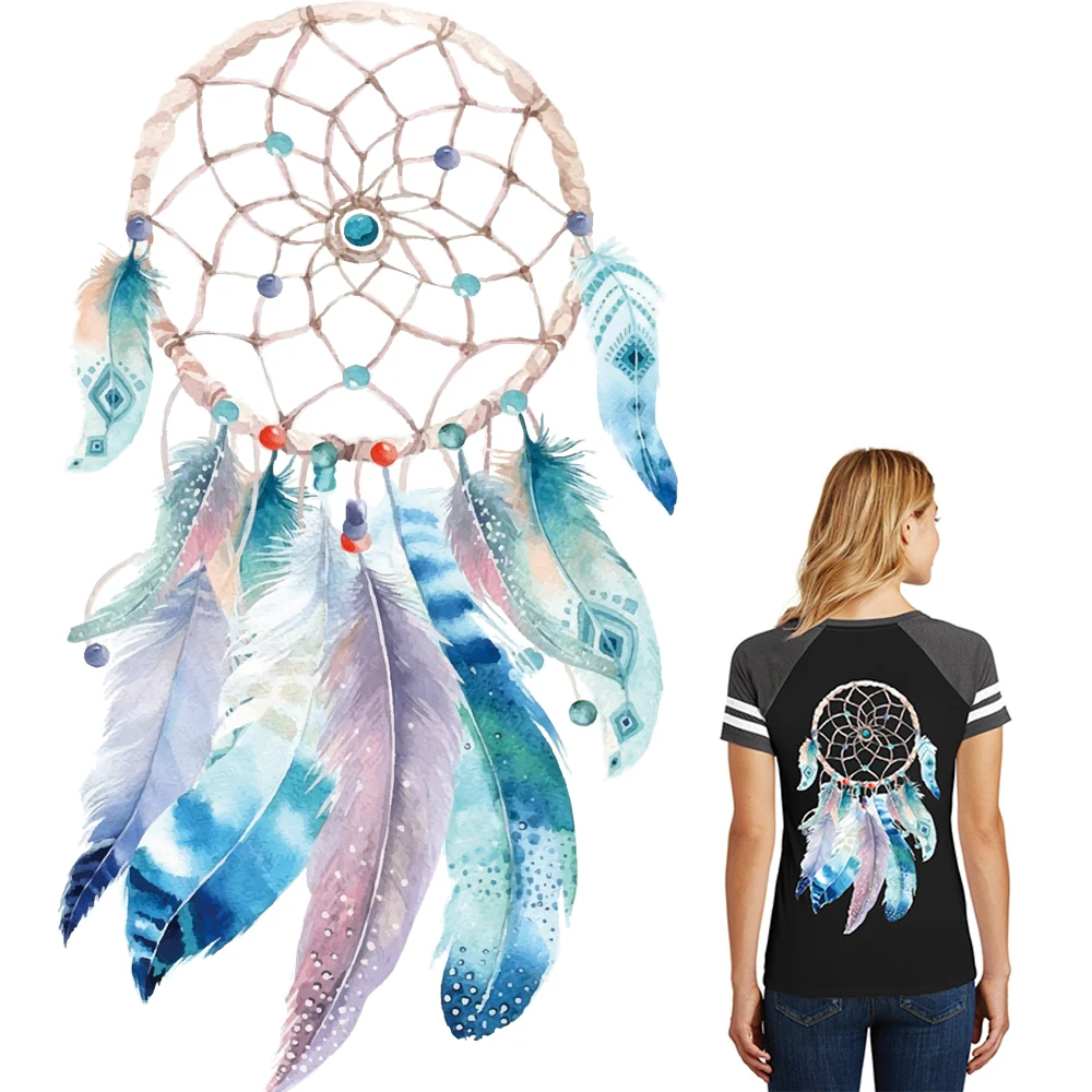 

2019 Hot 2Styles Dreamcatcher Patches Iron On Transfer Stickers Heat Transfers Patch For Clothing T-shirt DIY Fabric Applique