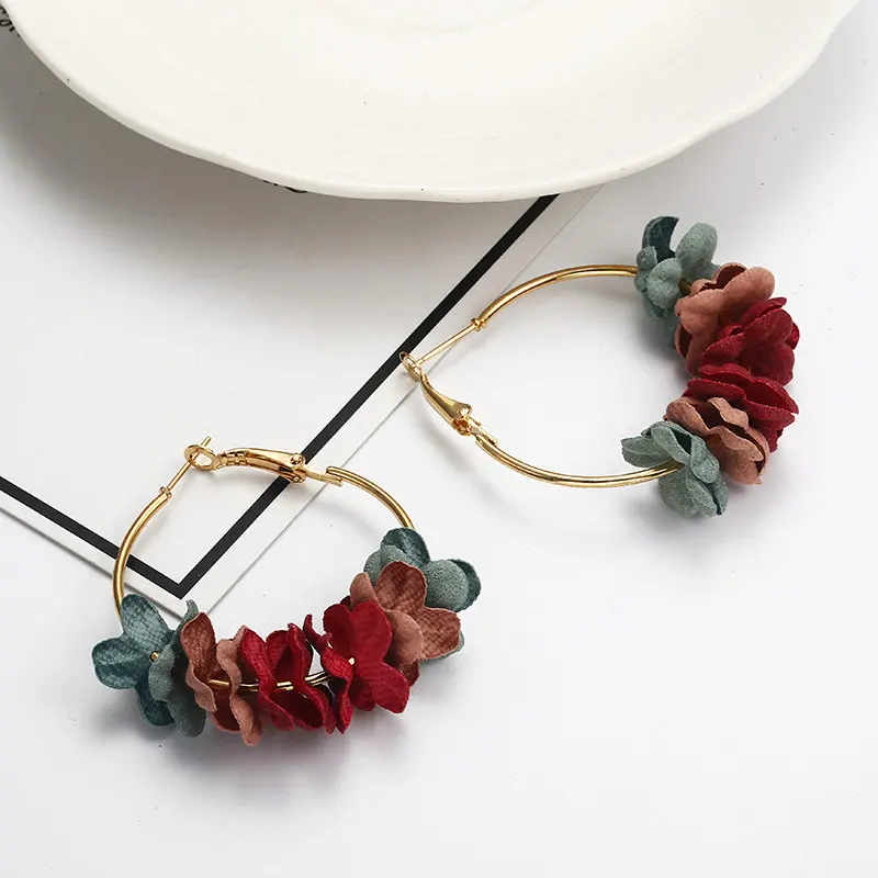 

Tassel Earrings for Women Fashion Jewelry Earrings Big Band Style ethnic Female Summer Drop Earring Flower ez1