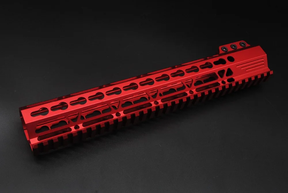 Ferroviário de Fixação Tricock Inch Polegadas Keymod - M-lok Handguard Estilo Picatinny Montagem Sistema Apto. 223 5.56 Ar-15_chinese Vermelho Anodizado 12 3 Esporte e Lazer
