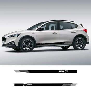 

2 Sides Car Graphics Vinyl Side Stripes Auto Sticker Decals Car Styling For Focus Zetec S