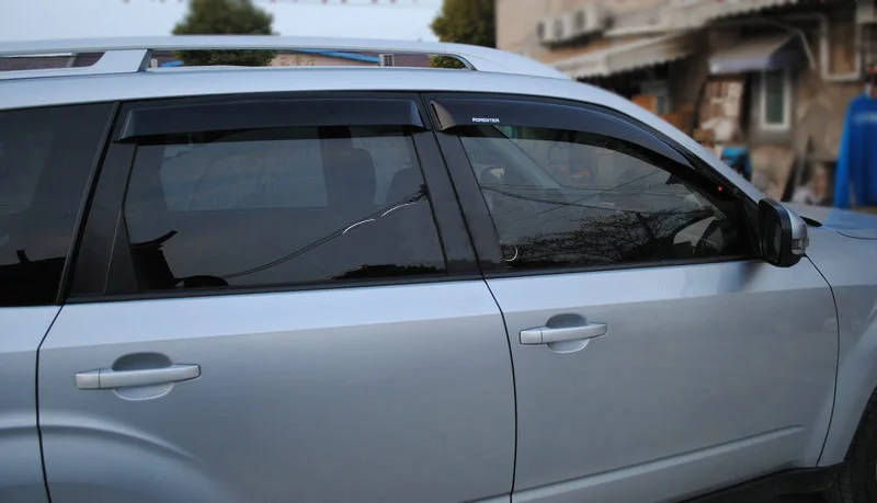 4 шт. окна вентиляционные козырьки дождевик Темный солнцезащитный экран дефлекторы для Subaru Forester 2008
