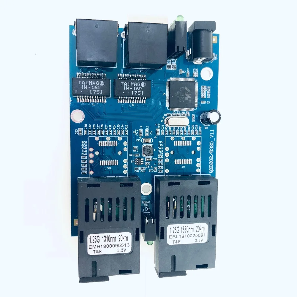 6 шт. коммутатор Gigabit Ethernet 2G2E 10/100/1000M волоконно оптический медиаконвертер