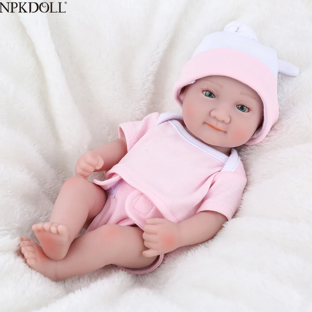 NPKDOLL Reborn Baby Doll 10 дюймов мини Реалистичная кукла для тела полностью мягкая
