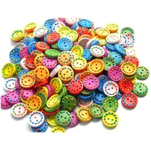 Fashion Colorful Wooden Buttons 8PCS 24-32L 2 Hole craft Sewing Wood Button for Clothing Accessories Apparel Crafts Decoration