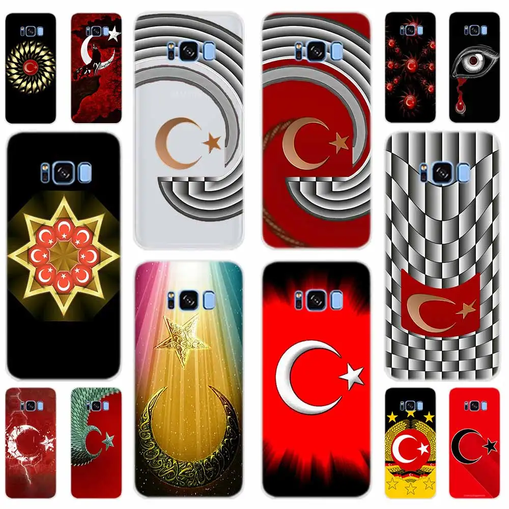 Чехол для телефона с турецким красным флагом Samsung Galaxy S8 S9 S10 S20 S21 Plus Uitra Lite Ultra Cover S10E