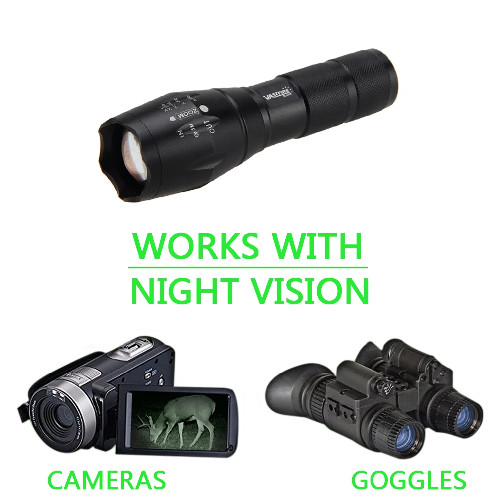 Beste Vastfire IR 850nm Nachtzicht Zaklamp Zaklamp waterdichte Infrarood Zoomable LED Licht Te worden gebruikt met Nachtzicht Apparaat