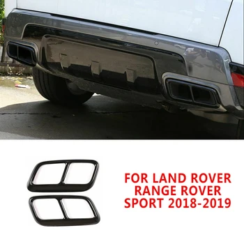 

pcmos Steel Exhaust Mufflers Cover For Land Rover Range Rover Sport 2018-2019 Chromium Styling Exterior Parts Protective Frames