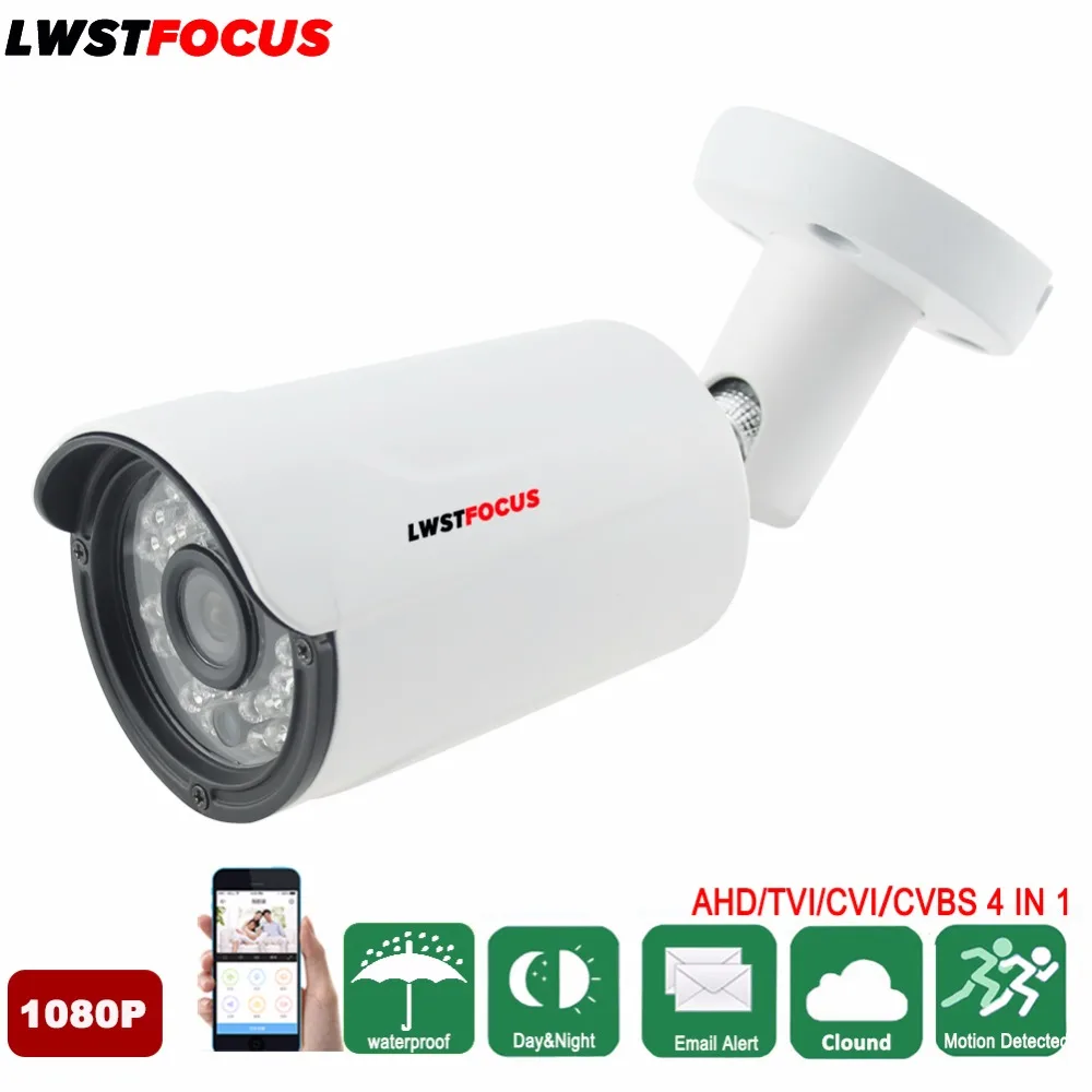 LWSTFOCUS Surveillance Camera Bullet AHD Camera 1080P 2MP Outdoor