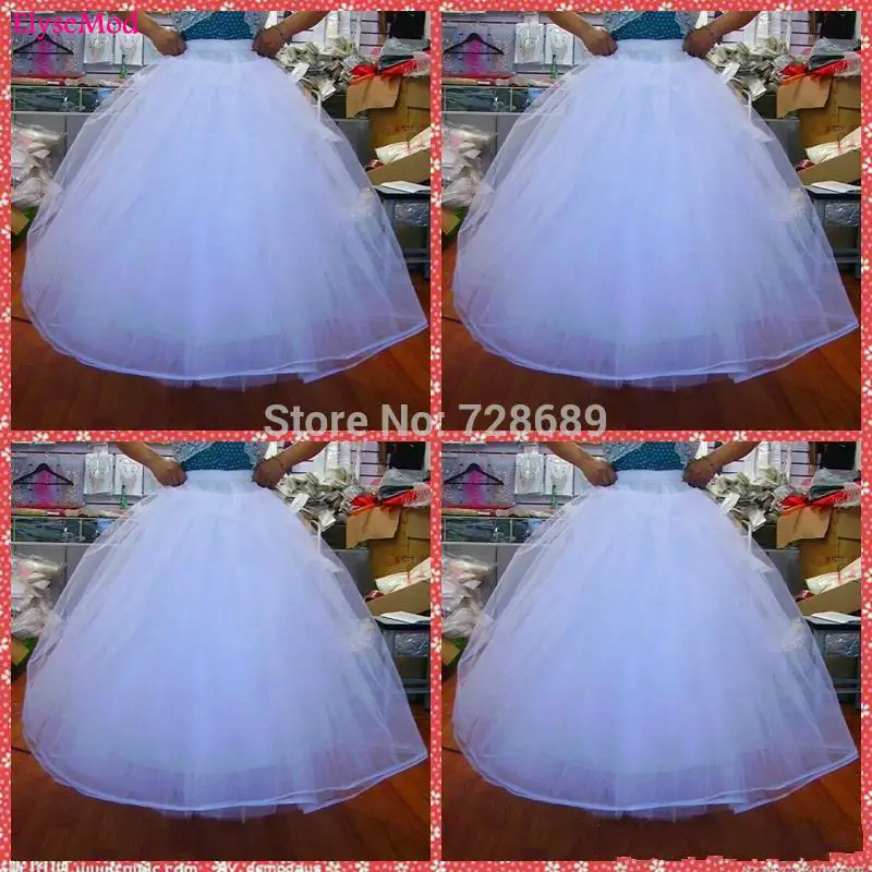 

Cheapest In Stock 2016 Ball Gown No Hoops Crinoline Bridal Organza Petticoats For Wedding Dress Wedding Skirt Accessories Slip