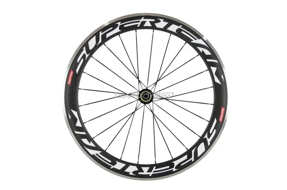 Superteam Carbon Wheelset 60 мм Clincher Углеродные дорожные колеса с легированной тормозной поверхностью алюминиевая тормозная поверхность