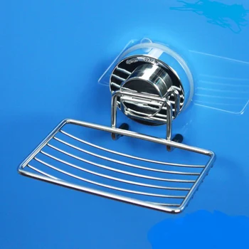 

Strong Suction Cup Wall Soap Dish Holder Soap Storage Box for Bathroom Shower Basket Tray Rack