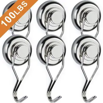 

360P Powerful Magnetic Hooks,Strong Heavy Duty Neodymium Magnet Hooks Great for Your Refrigerator and Other Magnetic Surfaces