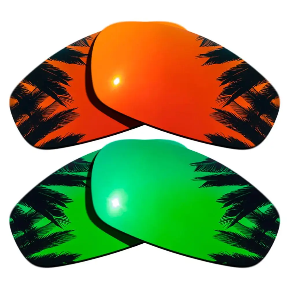Orange Red-Green Поляризованные зеркальные линзы для замены-Оукли сплит-куртка рамка мульти-цвета - Цвет линз: Orange Red-Green
