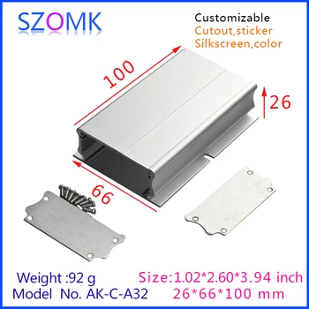 

aluminum electronics project box for diy case (10 pcs) 26*66*100mm aluminum electrical junction box, aluminum instrument case
