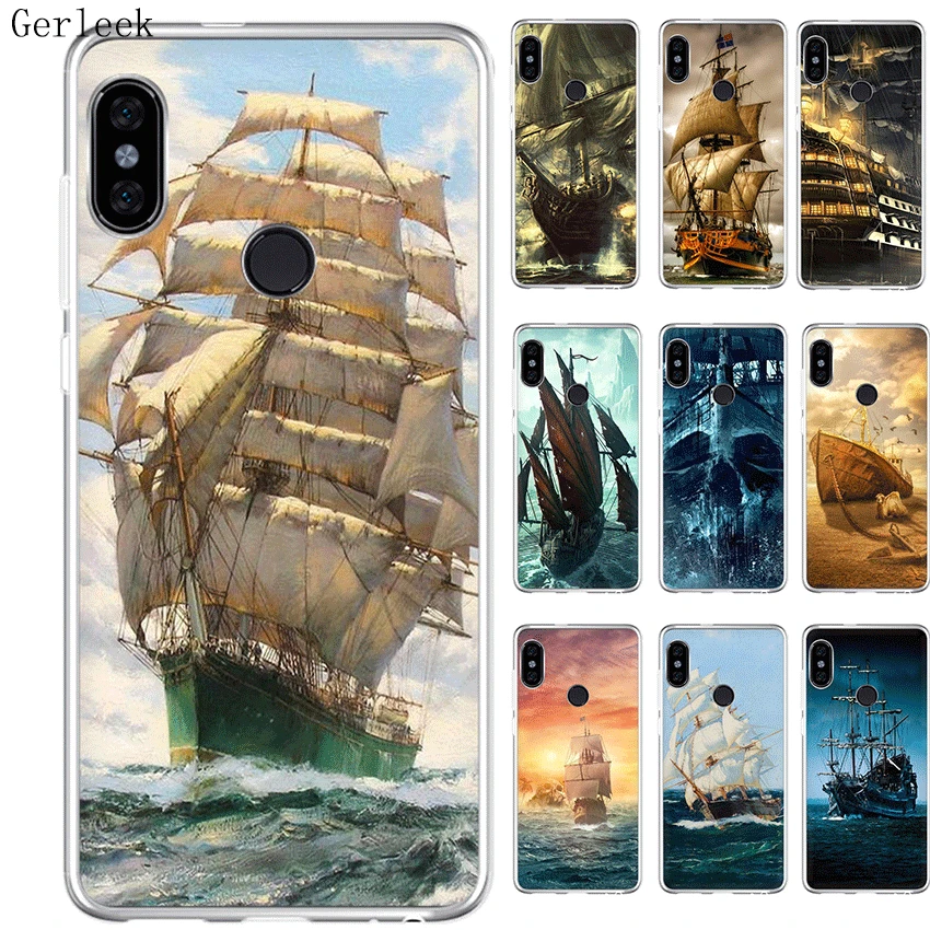 

Phone Case For Xiaomi Redmi Note 6 7 3 Pro 4 4X 5 5A Cover Pirate Ship