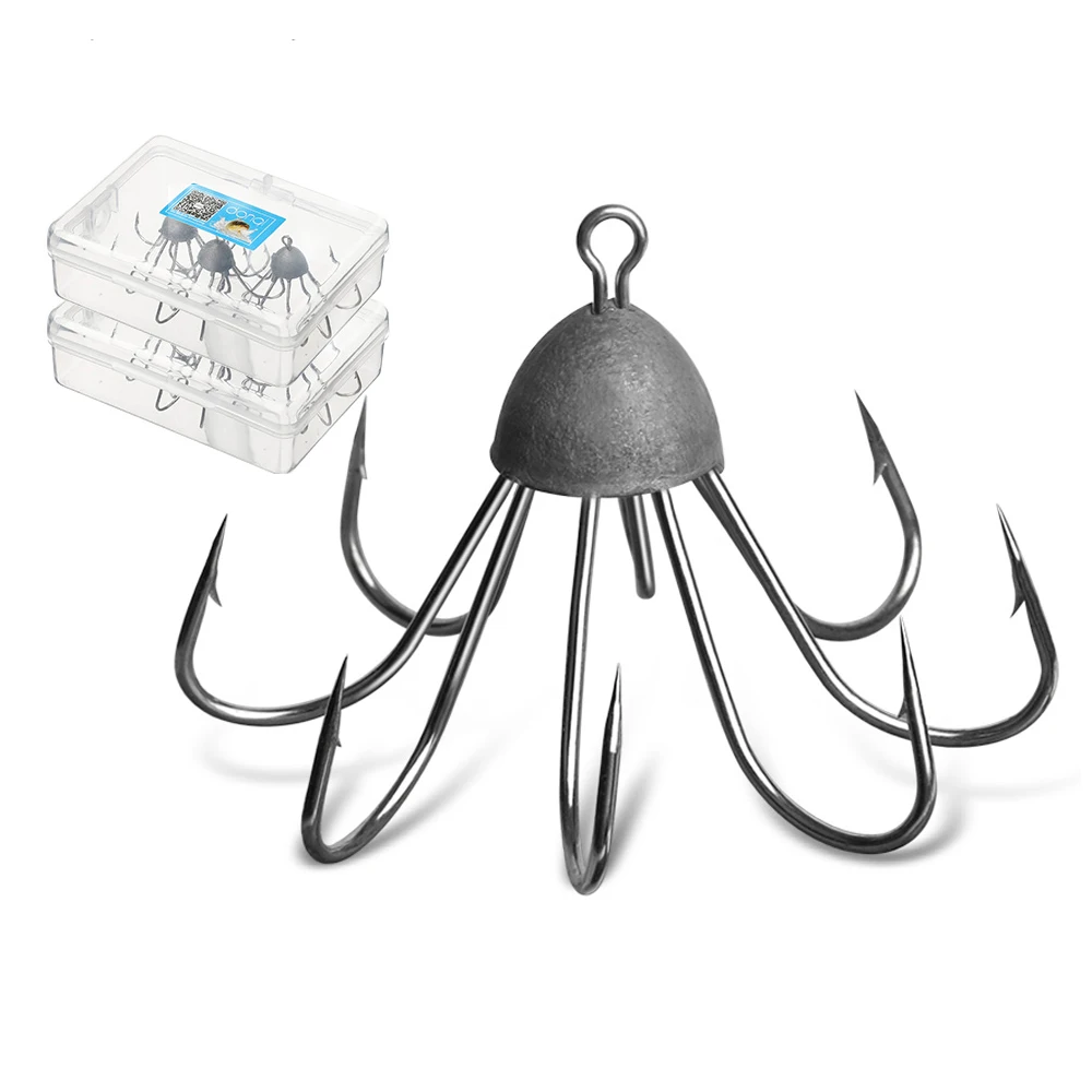 

DONQL 3pcs/lot Combination Fishing Hooks Octopus Monsters Fishhook Explosion Coil Keeper Hooks Fishing Accessories
