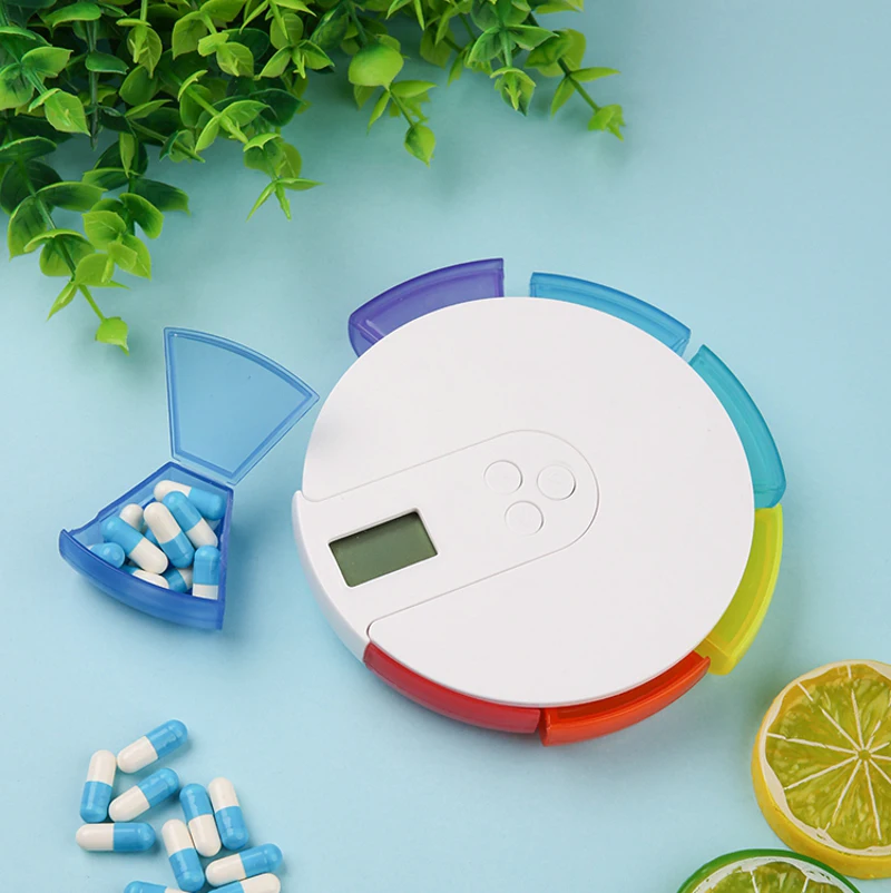 Timed Reminder Small Electronic Pill Box Electric Pills Case Alarm