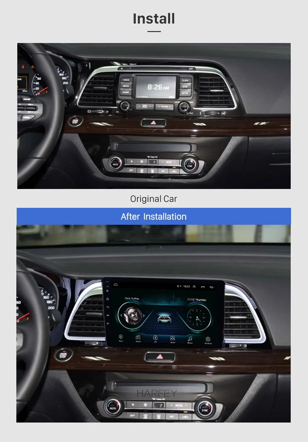 Flash Deal Harfey Car DVD Player Radio GPS Navigation System for 2018 KIA K4 Cachet TV Tuner Remote Control Bluetooth 9" Touch Screen SWC 2