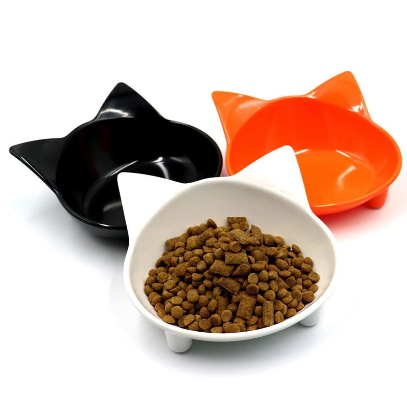 

Cat Bowl Holder Cute Dog Food Water Drinking Durable Anti Slip Small Cat Bowls Feeder For Puppy Kitten Pet Supplies