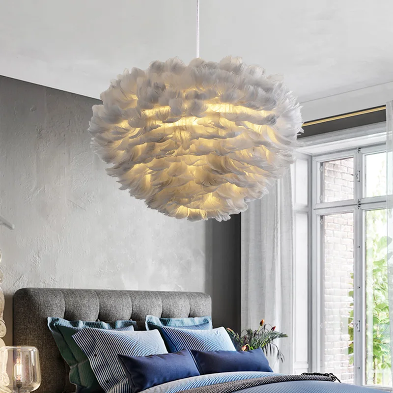  Bedroom chandelier romantic Nordic modern bedroom led lamp living room chandelier hotel lobby perso - 33015324014