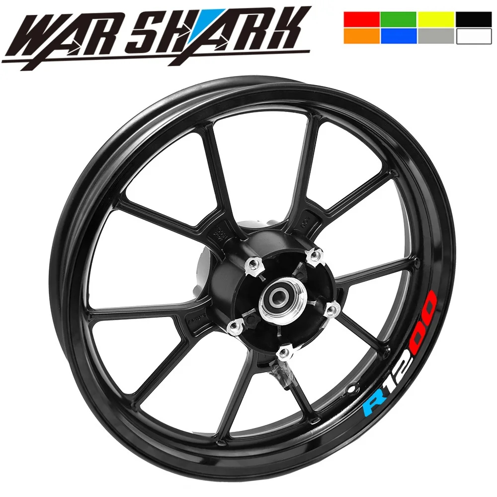 

Motorcycle Reflective Wheel hub Stickers Auto Decors Wheel Stickers For BMW R1200 R1200R R1200RT R1200GS R1200GT R1200S