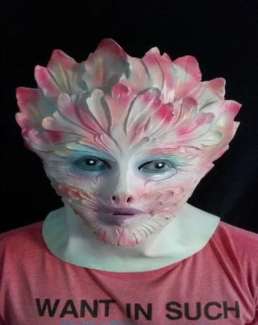 

New arrival Flower Monster mask wigs mascaras halloween cos women show masquerade latex realistic silicone horror masks