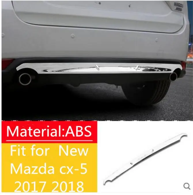 Car body cover protection bumper ABS chrome trim rear back tail bottom Around panel 1pcs For Mazda CX-5 CX5 2nd Gen 2017 2018 цена Car body cover protection bumper ABS chrome trim rear back tail bottom Around panel 1pcs For Mazda CX-5 CX5 2nd Gen 2017 2018 цены онлайн