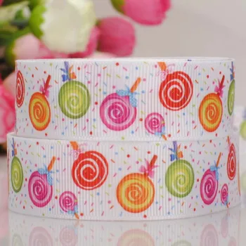 

50yards 7/8 " 22 mm candy print grosgrain ribbon Free shipping