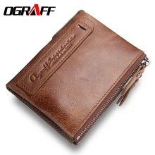 OGRAFF Marke männer geldbörsen dollarpreis geldbörse Aus Echtem leder brieftasche kartenhalter designer kupplung business mini brieftasche hohe qualität