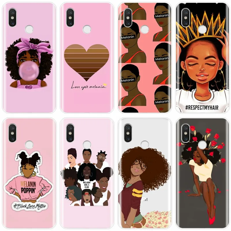 Мягкий силиконовый чехол для телефона Melanin Poppin Aba из ТПУ Для xiaomi 4 4S 5 5C 5S PLUS 6 6X 8 Pro